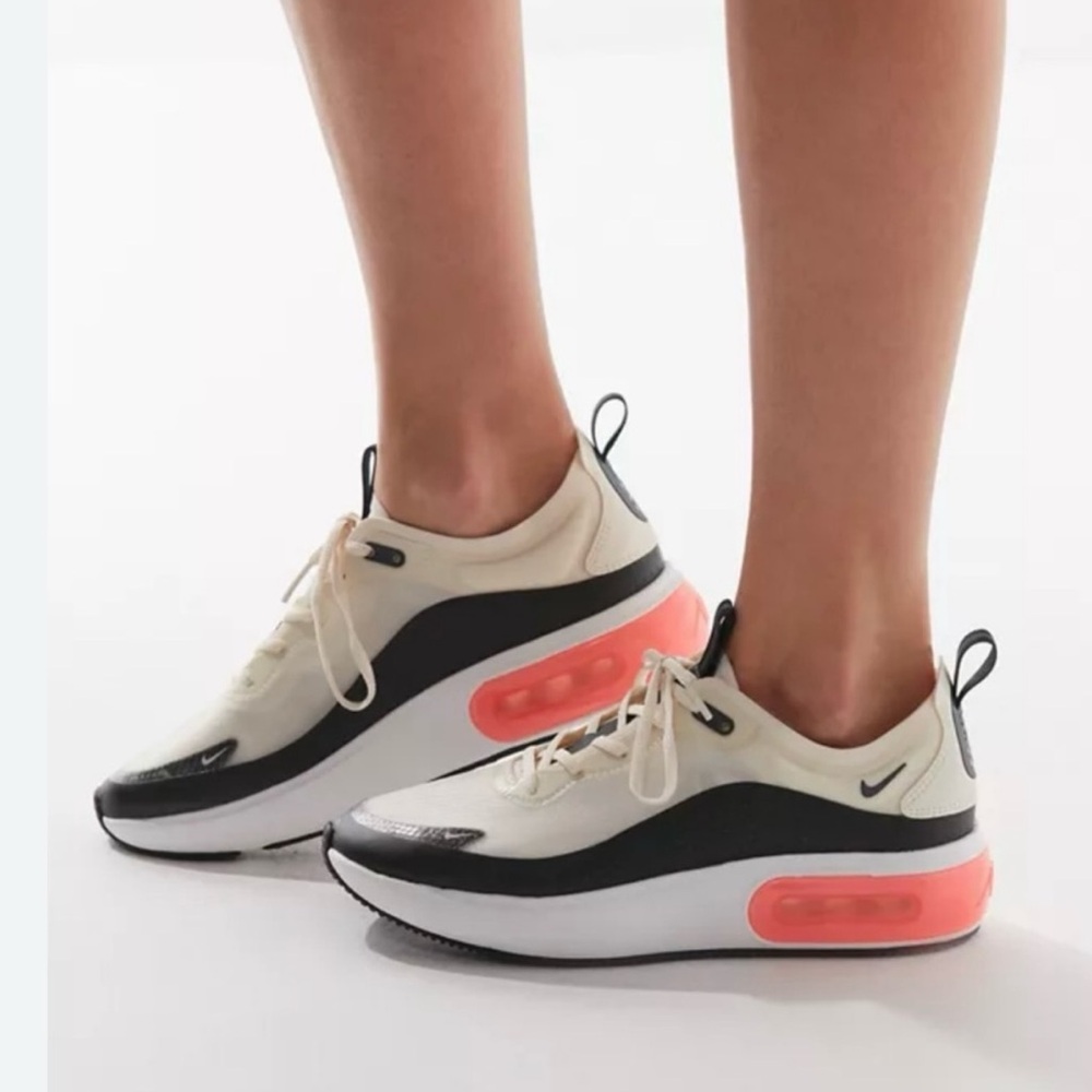 Nike Air Max Cream and Black with Orange Accents